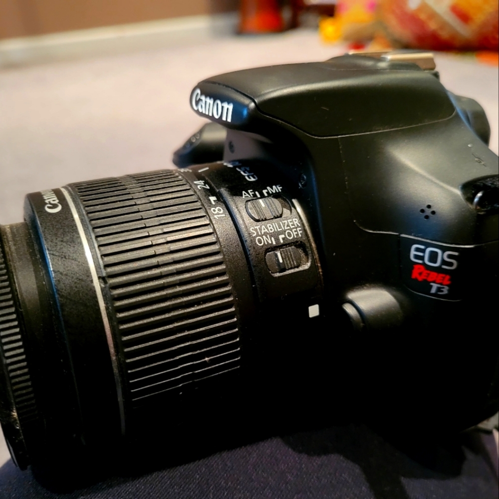 Rebel T3 EOS camera (plus extra lens)